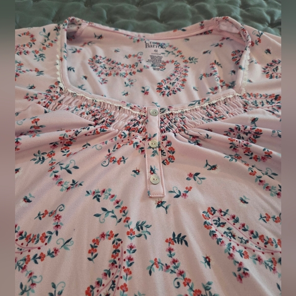 Croft & Barrow Sleepwear Pink Paisley Sleep Dress - Picture 3 of 9